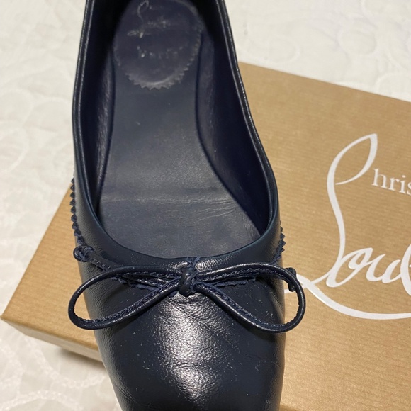 Christian Louboutin Mamadrague Navy Ballet Flats - Picture 2 of 11